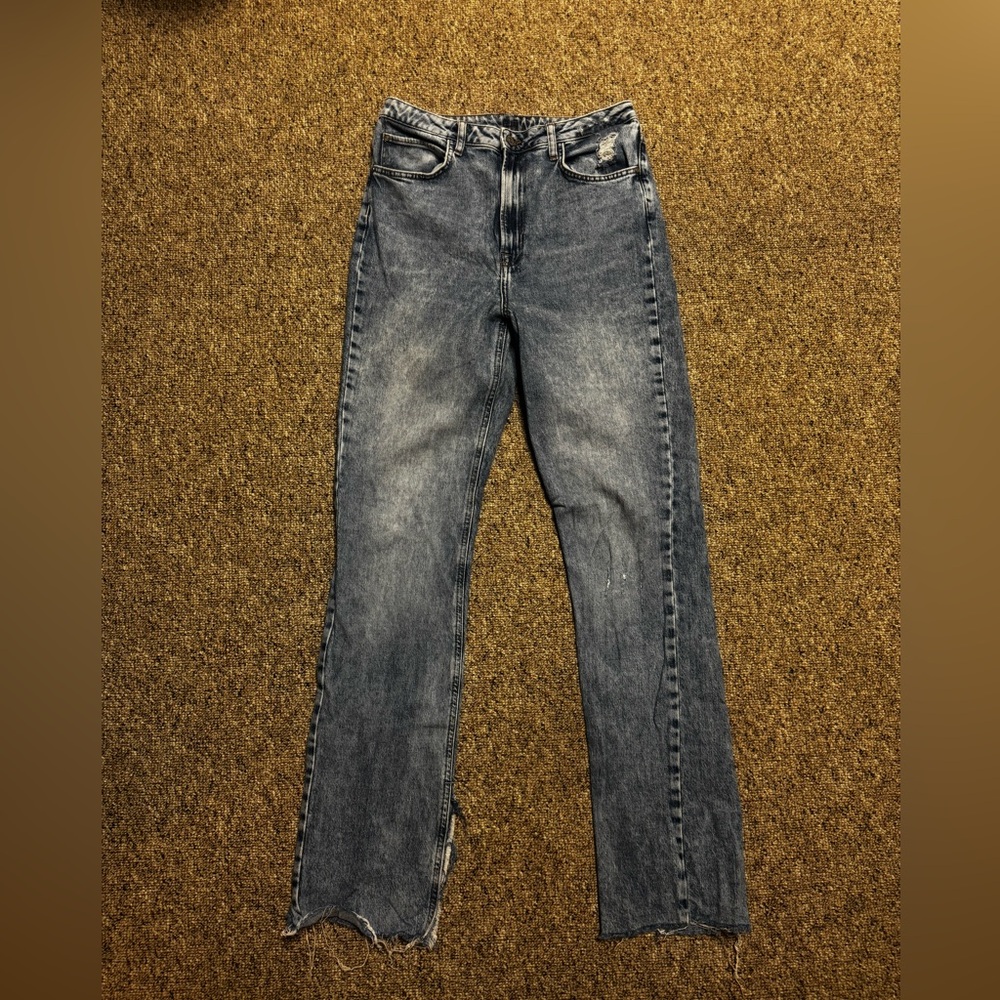 Zara High-Waisted Distressed Jeans
